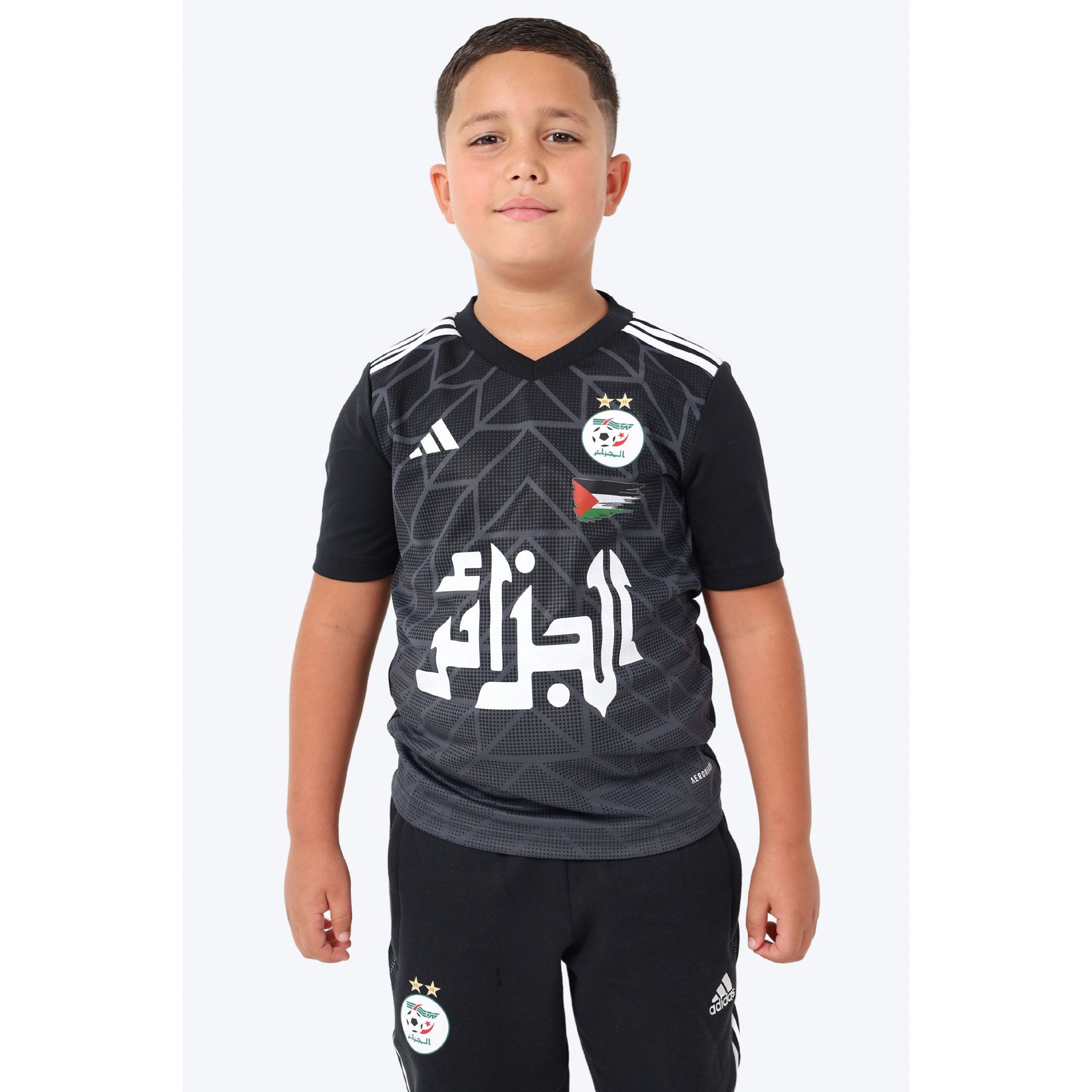 MAILLOT ALGERIEXPALESTINE ICON BLACK (Enfant)