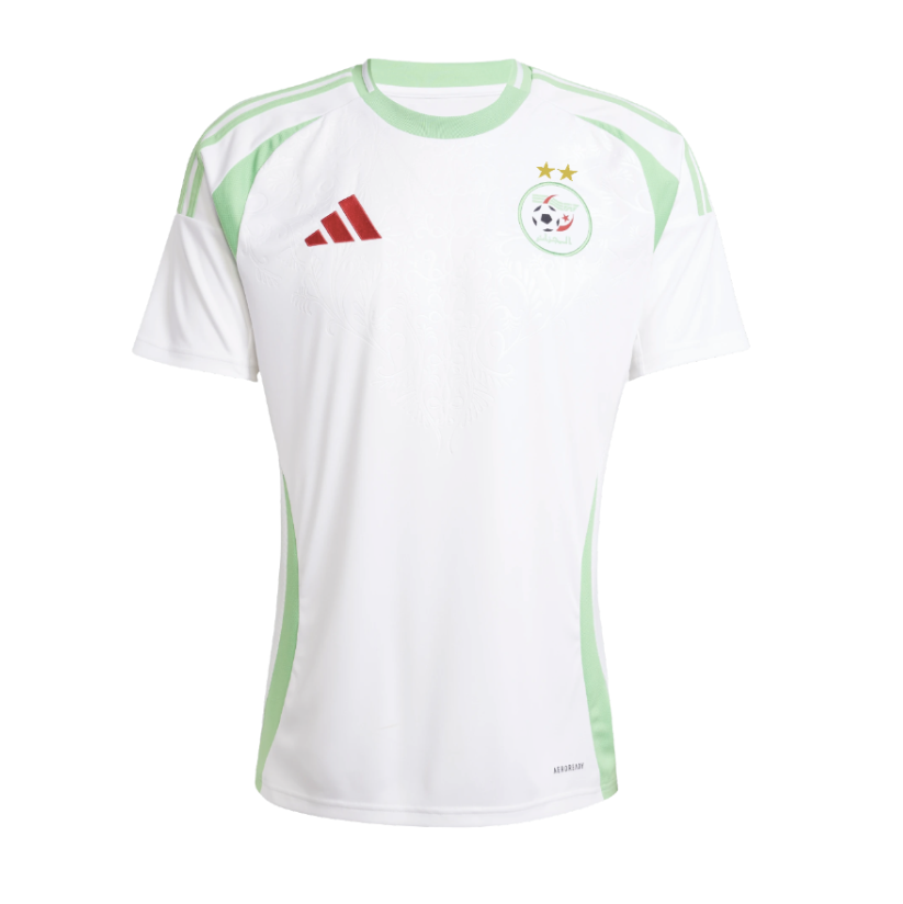 Maillot match domicile Algérie 2024 version joueur Adidas blanc vert - FennecShop